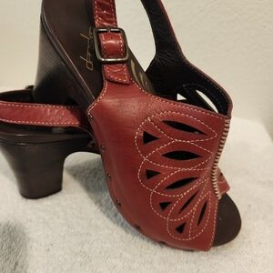 Dansko Red Women's Cutout Heels
